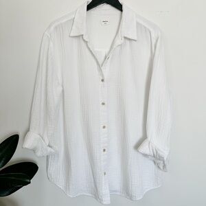 Aritzia Wilfred Cotton Sail Button Up Shirt